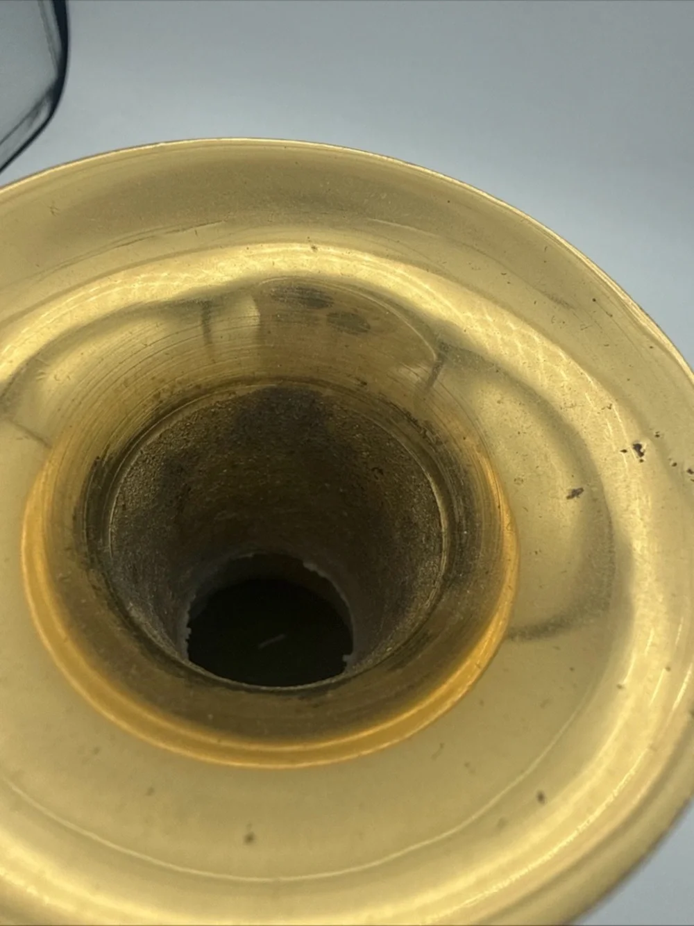 VTG Brass etched Leaf Design Flared Rim 7.75” Vase India